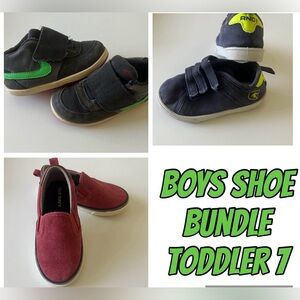 Nike, And1, Old Navy Kids Toddler Sz 7 Shoe Bundle- Black, Blue, Burgundy